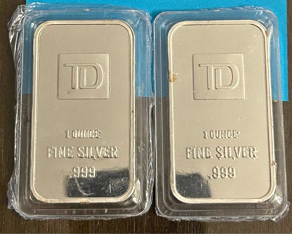 Td 1 oz silver bar sealed
