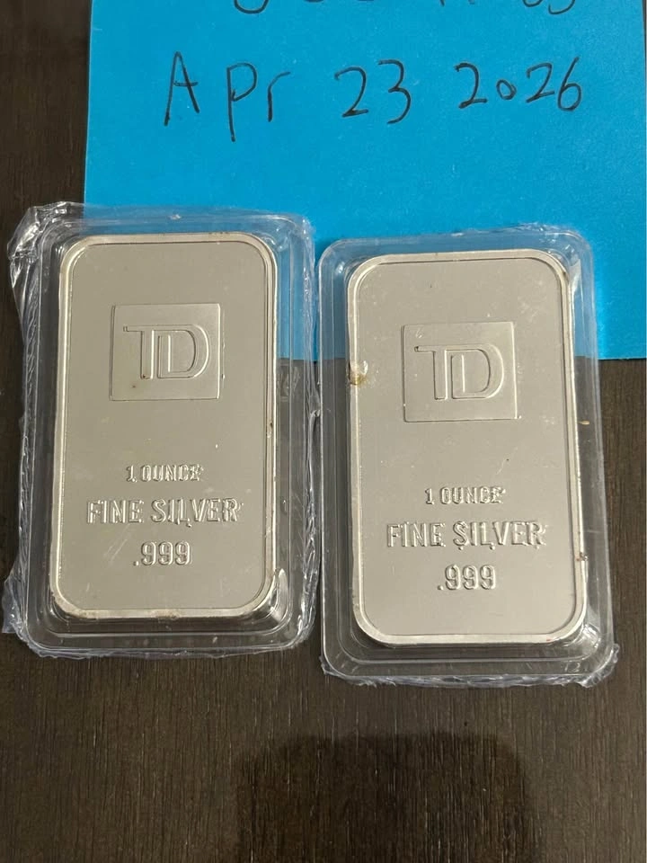 Td 1 oz silver bar sealed - photo 3