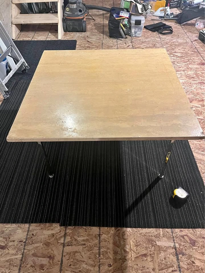 Mid Century Modern Steel Case Chrome Frame Coffee Table