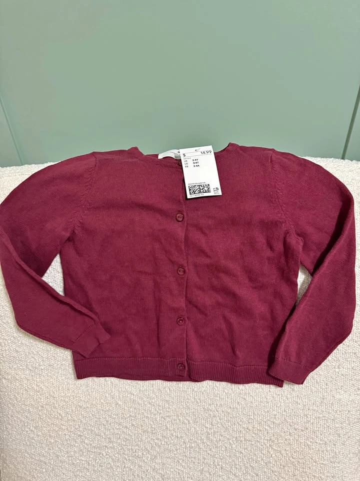 2-4Y New with tags girls cardigan
