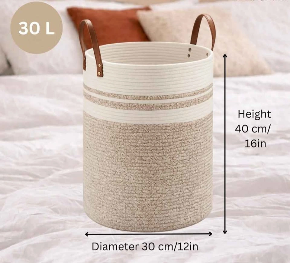 Storage basket 30L cotton rope - photo 3