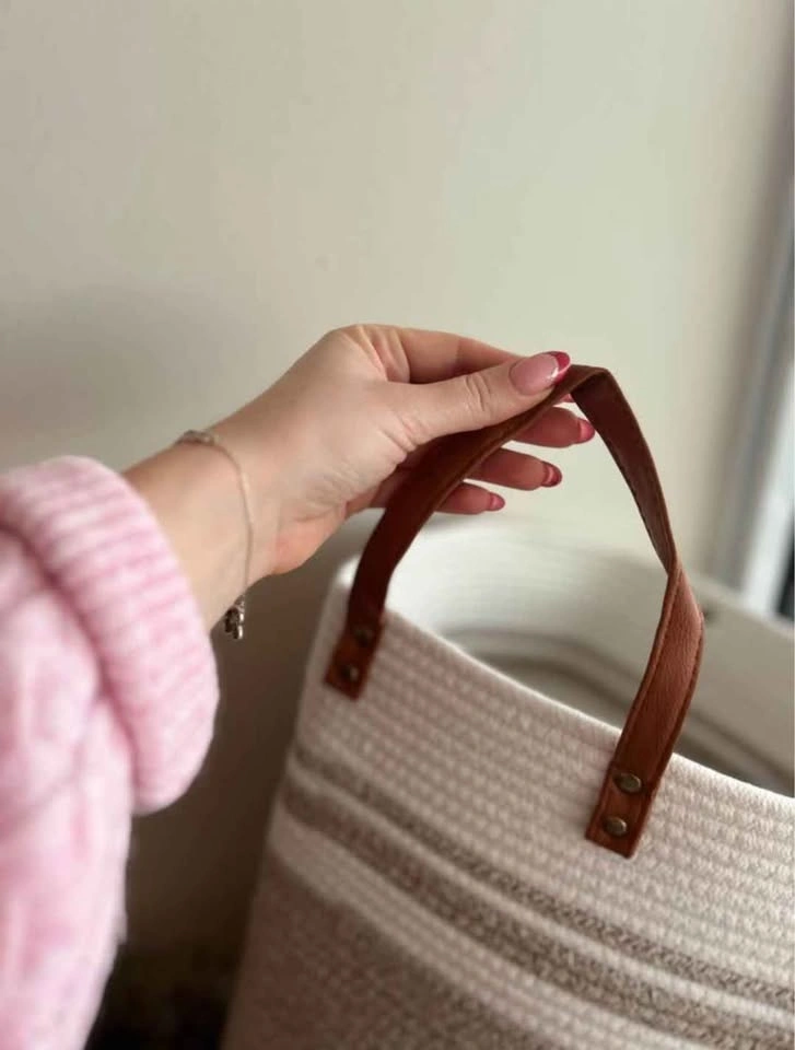 Storage basket 30L cotton rope - photo 4