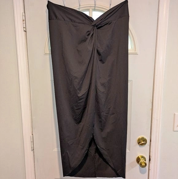 SKIMS Swim Sarong Maxi Skirt Onyx Black - Size 4X