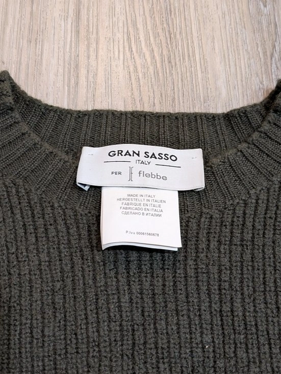Gran Sasso 100% Virgin Wool Sweater - Olive Green - L - photo 2
