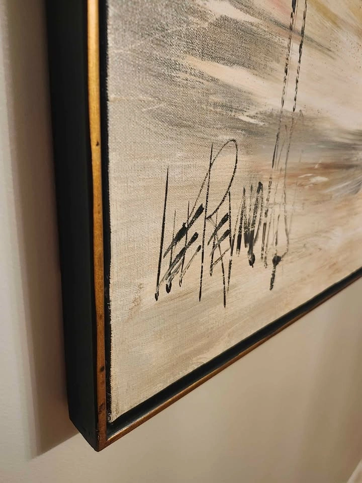 Huge Mid-Century Modern Lee Reynolds Abstract Oil Painting (60Wx - photo 3