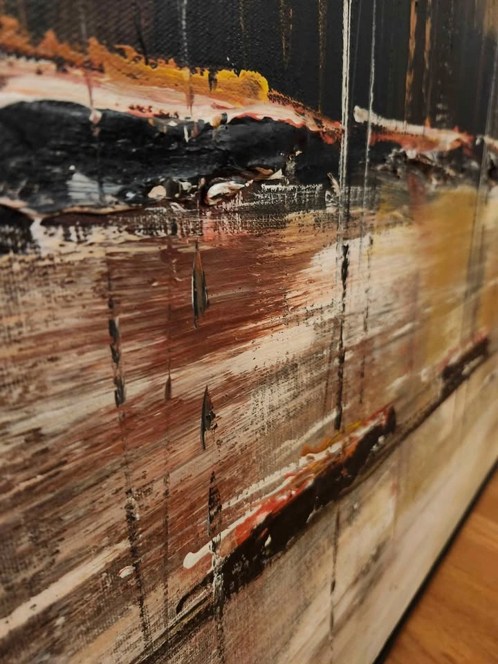Huge Mid-Century Modern Lee Reynolds Abstract Oil Painting (60Wx - photo 5