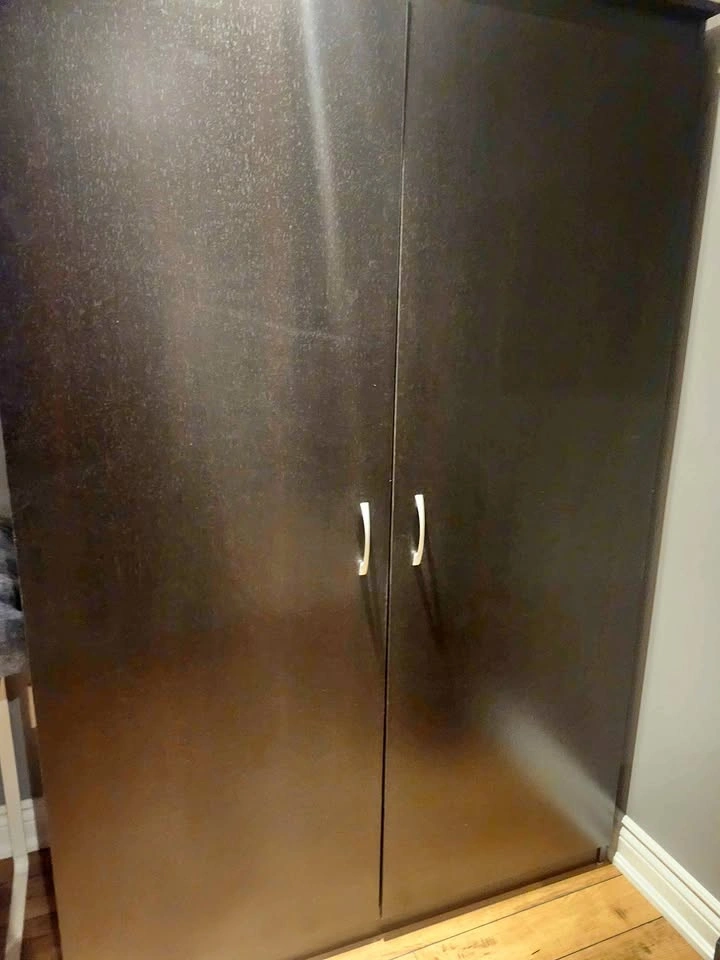 Large black wardrobe, 72H" x 47W" x21D