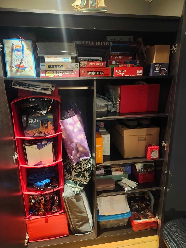 Large black wardrobe, 72H" x 47W" x21D - photo 2