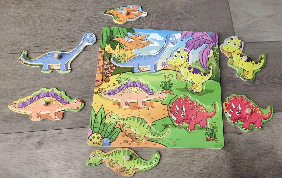 Dinosaur Learning Toy Bundle – Magnet Box + Puzzle Set - photo 5