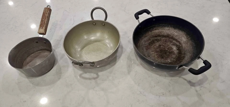 Cooking Pots & Pans Set with Lids – Kadai, Saucepan & More