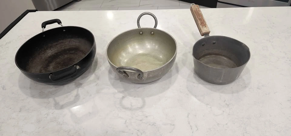 Cooking Pots & Pans Set with Lids – Kadai, Saucepan & More - photo 2