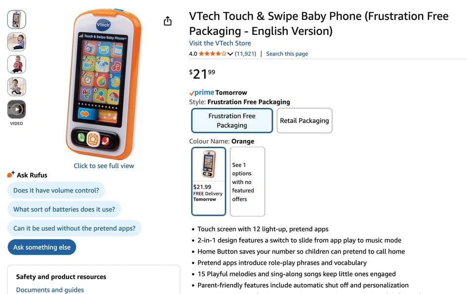 VTech Touch & Swipe Baby Phone - photo 2