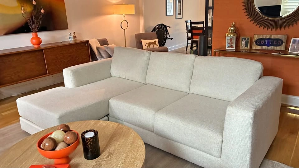 Crate & Barrel Peyton 3 Seat Lounger Reversible Ottoman