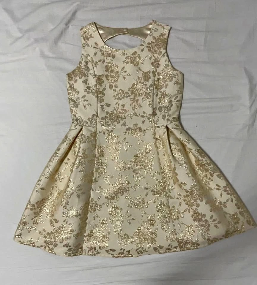 Children’s Place Gold Floral Dress