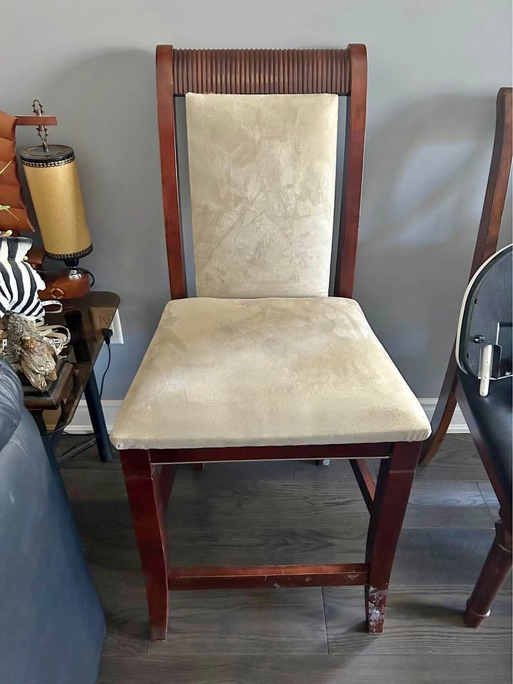 Dark Wood Counter Chair