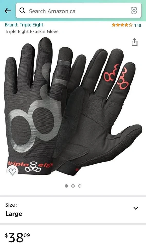 Triple Eight Exoskin Gloves LG - photo 4