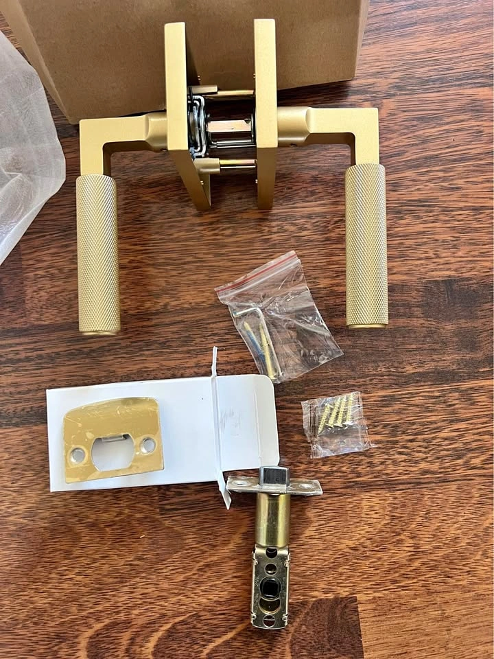 [Brand new] 1 Pack Gold Privacy Door Handles