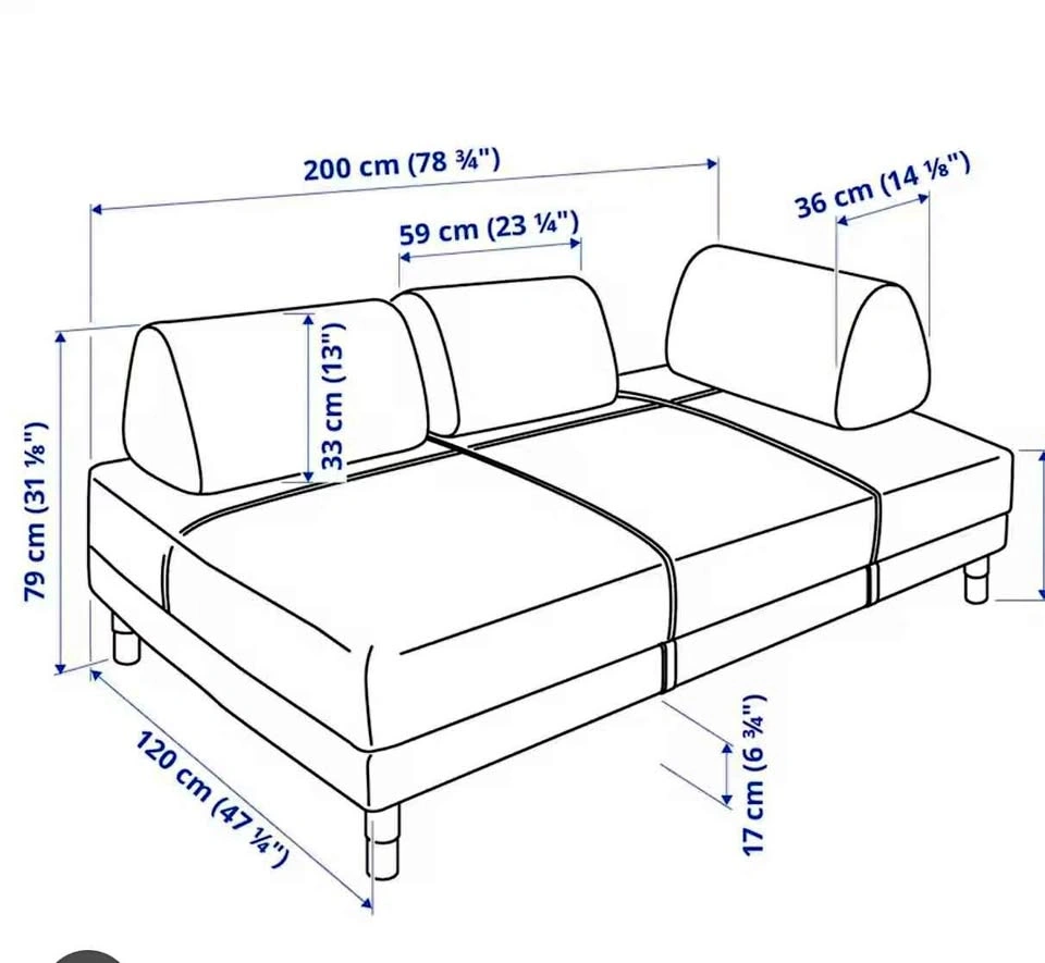 IKEA Flottebo Green Daybed/Couch with Storage
