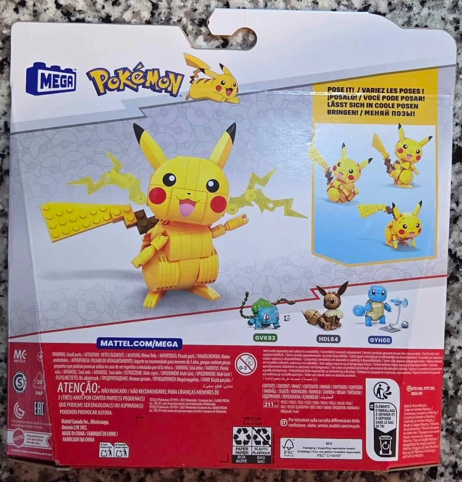 MEGA Pokémon Building Toy Kit Pikachu (211 Pieces) With 1 Action - photo 2