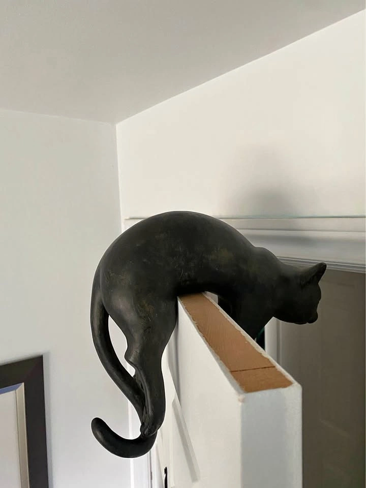 Black Cat Statue for Door or Chair