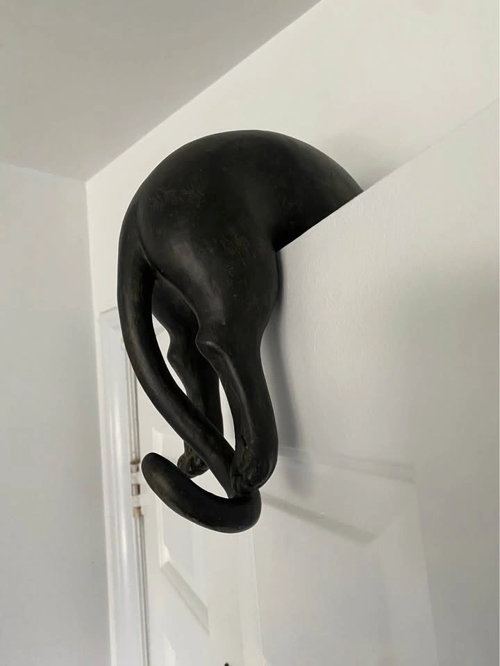 Black Cat Statue for Door or Chair - photo 3