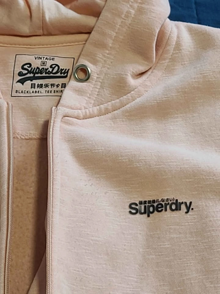 Superdry Women’s Hoodie – Size M (Light Pink Zip-Up) - photo 2