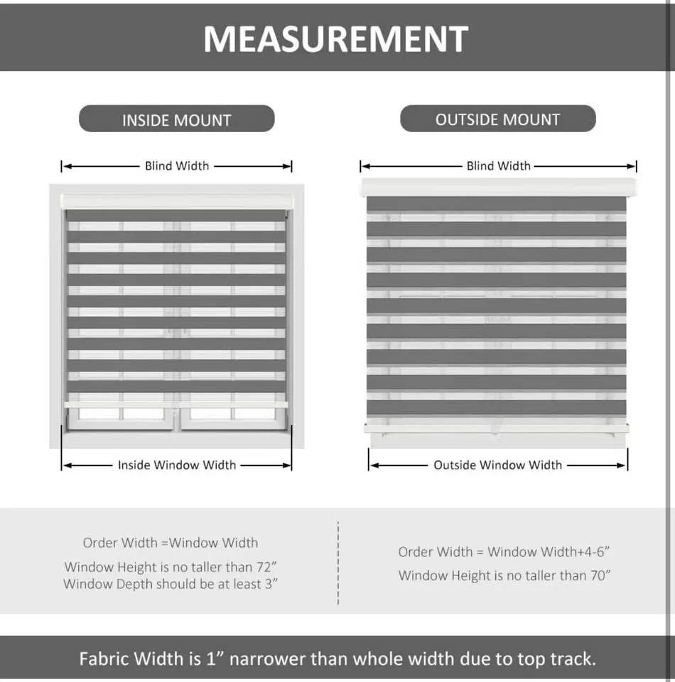 LUCKUP Cordless Zebra Blinds Roller Shades for Window image indicator(6)