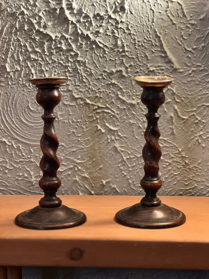 Antique Barley Twist Candlesticks - photo 2