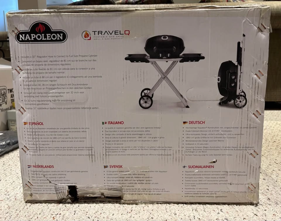 Napoleon TravelQ PRO285X-BK Portable Propane BBQ w/ Scissor Cart - photo 2