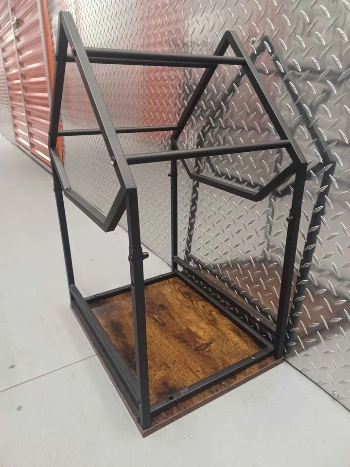 Metal & Wood Geometric Display Shelf - photo 3