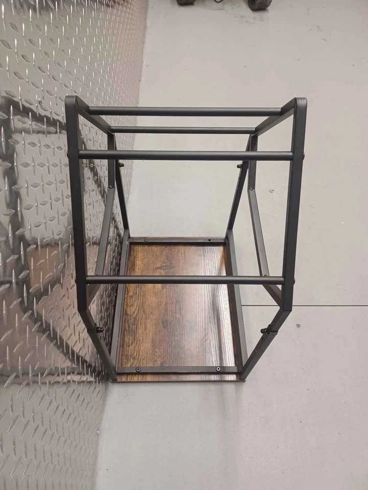 Metal & Wood Geometric Display Shelf - photo 4