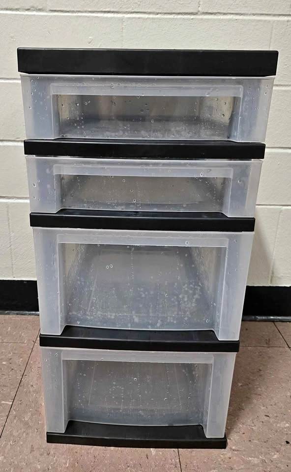 4-Drawer Plastic Storage Cart with Organizer Top