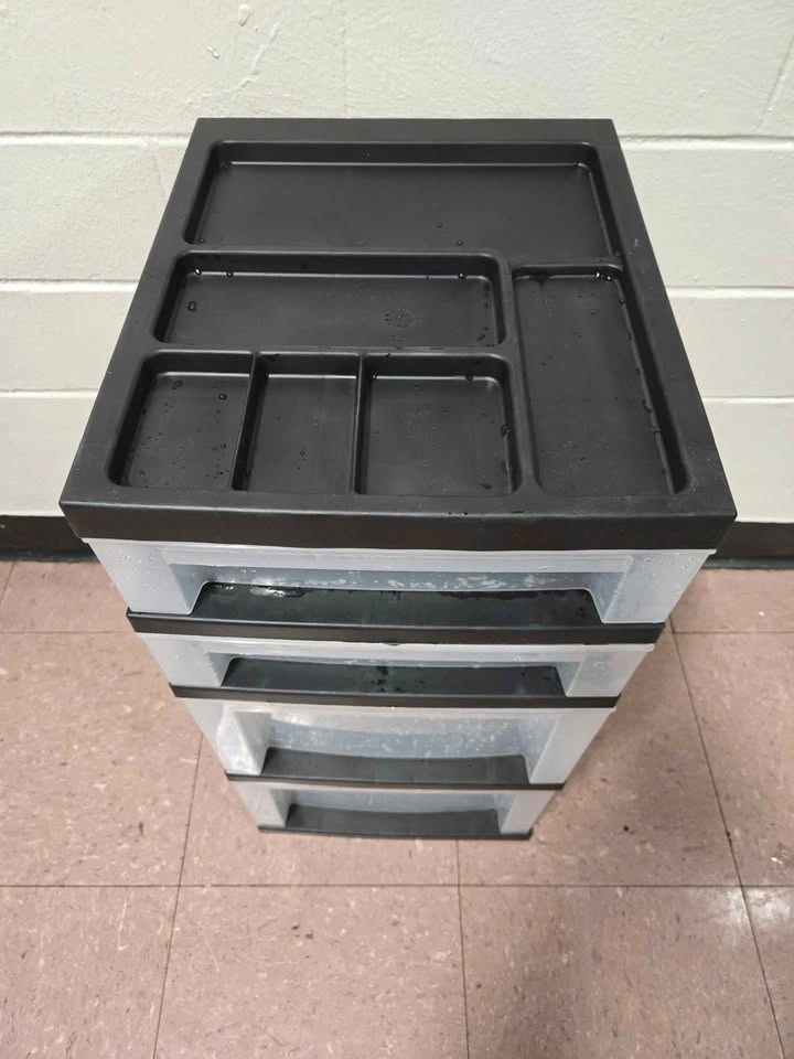 4-Drawer Plastic Storage Cart with Organizer Top - photo 2