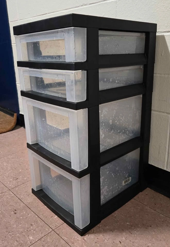 4-Drawer Plastic Storage Cart with Organizer Top - photo 3