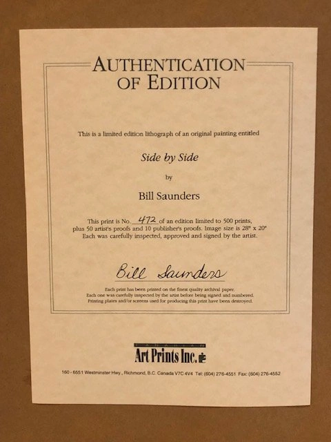 Bill Saunders ‘Side by Side’ Limited Edition Print - photo 3