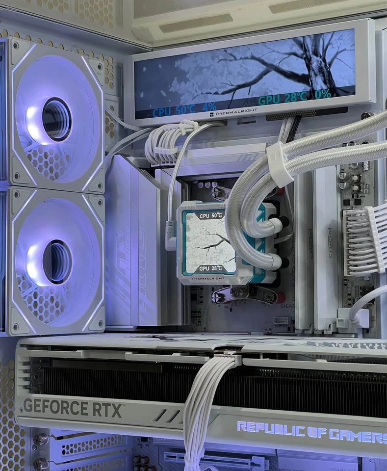ALL WHITE RTX 4080 SUPER Gaming PC - Ryzen 7 7800X3D - 64GB DDR5 - photo 2