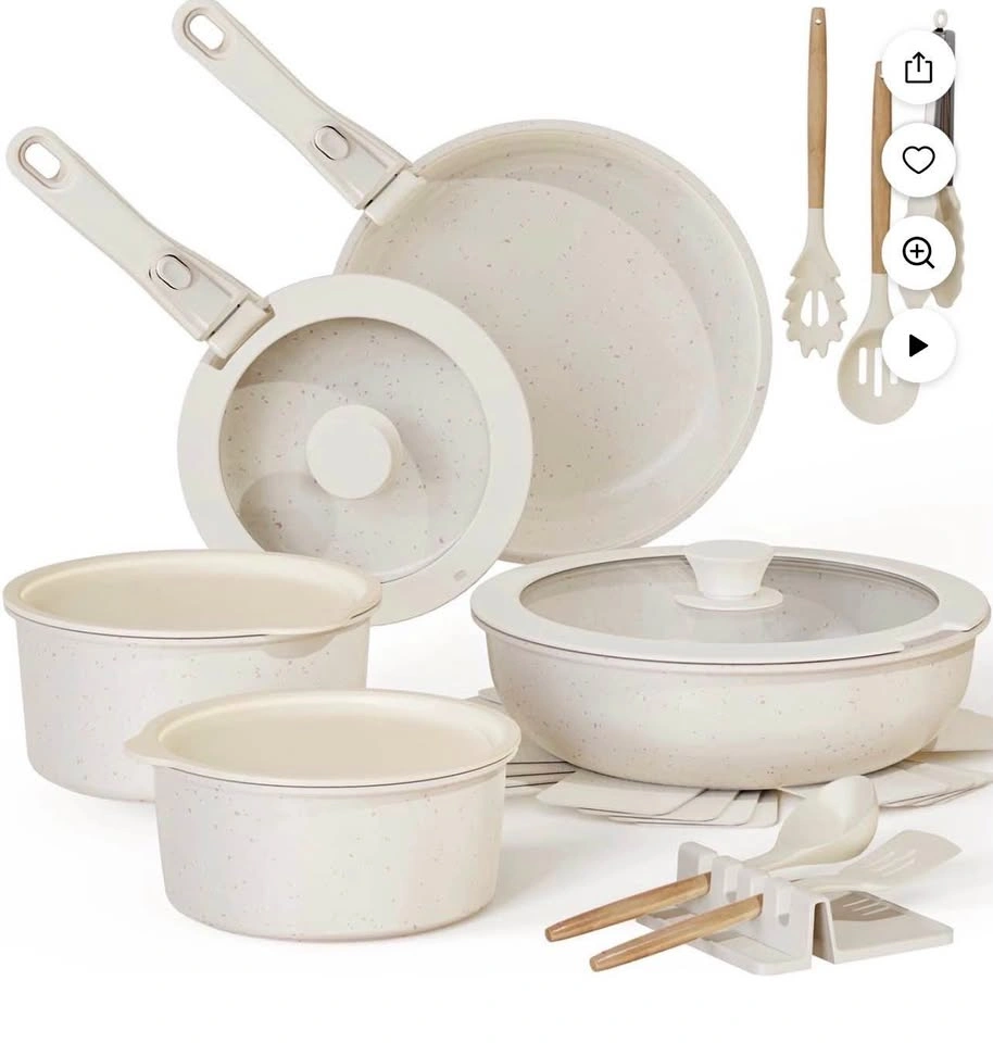 Astercook 20 Piece Pots and Pans Set Non Stick