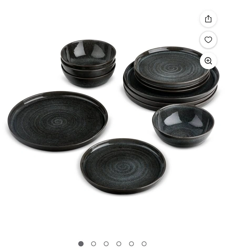 Yellowstone Rip 12-Piece Ceramic Dinnerware Set
