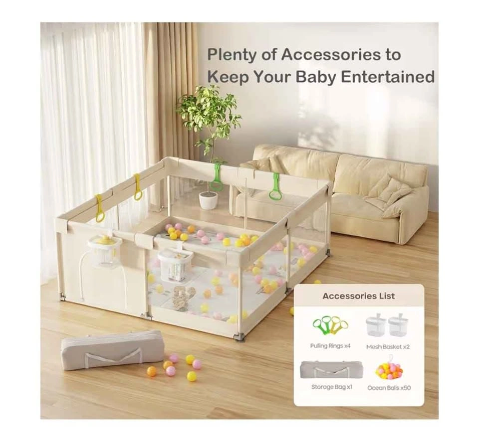 Baby Playpen with Mat - Extra Large 71x59in - photo 3