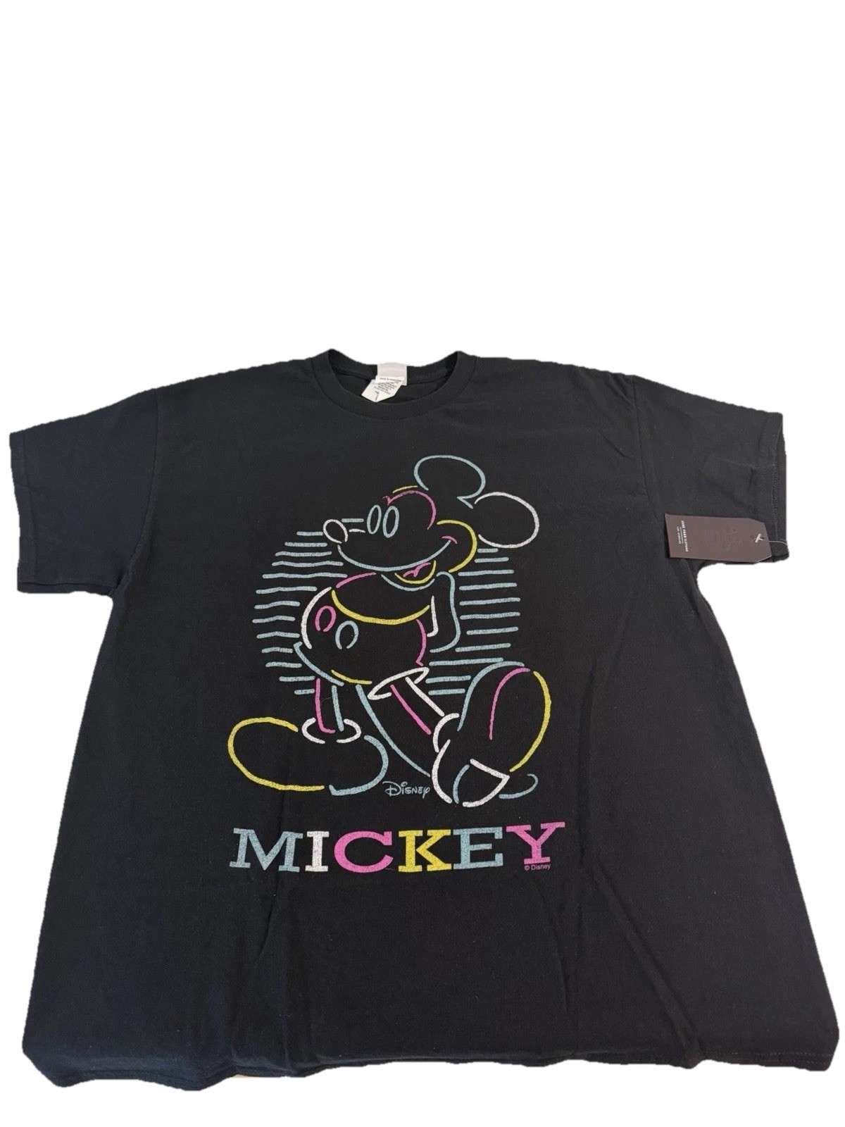 Junk Food Disney Mickey Mouse Graphic T-Shirt Men's L Black