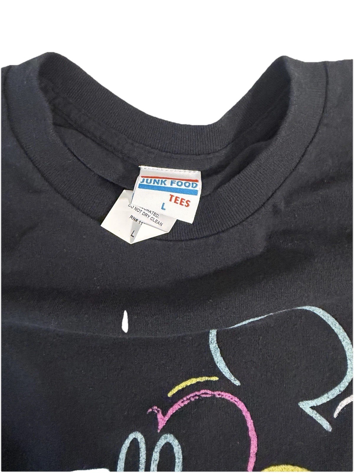 Junk Food Disney Mickey Mouse Graphic T-Shirt Men's L Black - photo 2