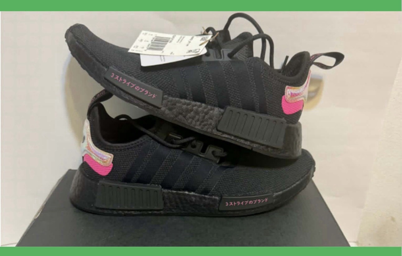 Adidas NMD R1 Low Top Sneakers - Black/Pink - Women's Size 9.5