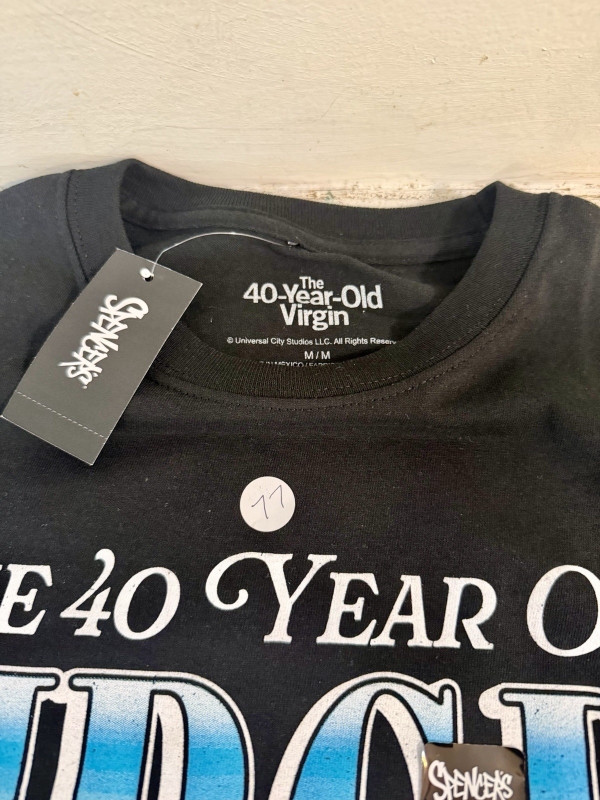 Spencer's The 40-Year-Old Virgin Men's M Black T-Shirt