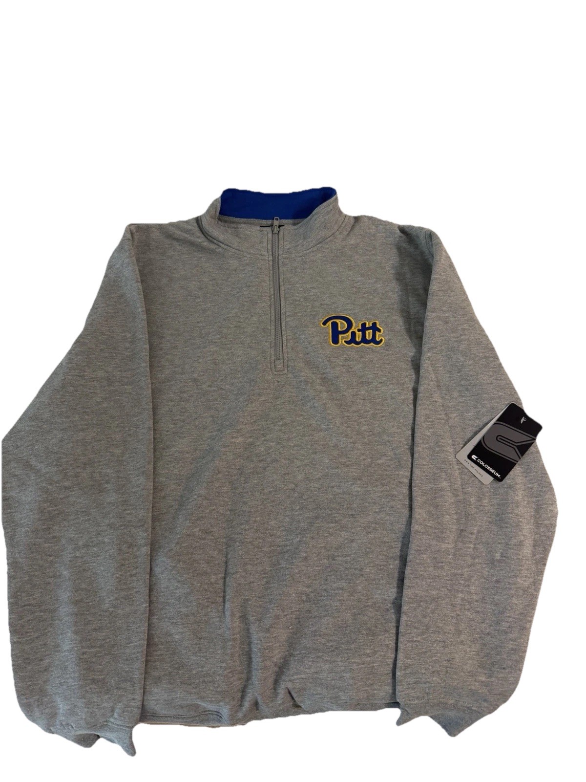 Colosseum Athletics Pitt Panthers Men's Gray Blue Sweatshirt L