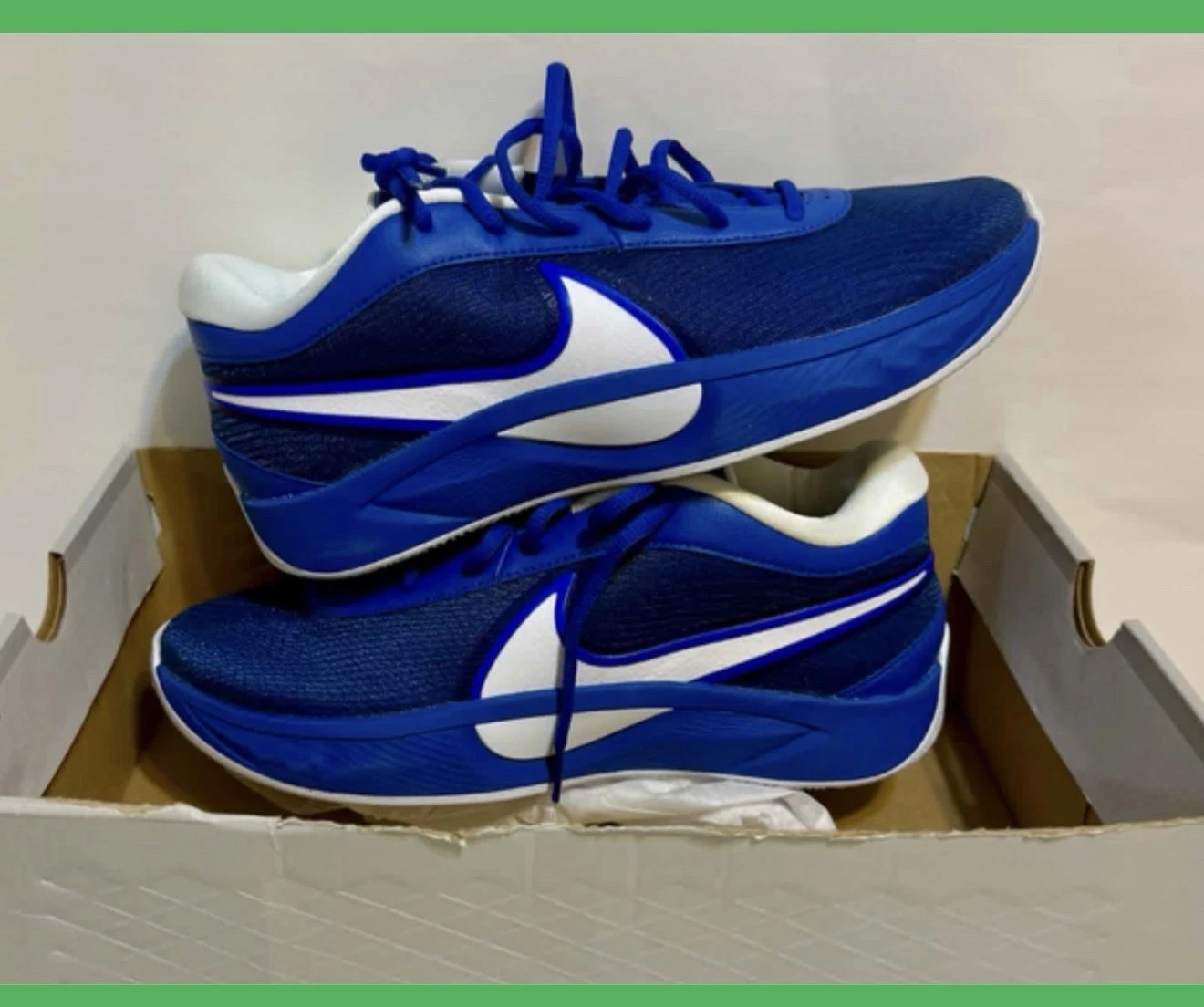 Nike Men's Low Top Mesh Athletic Sneaker Blue/White Lace-Up