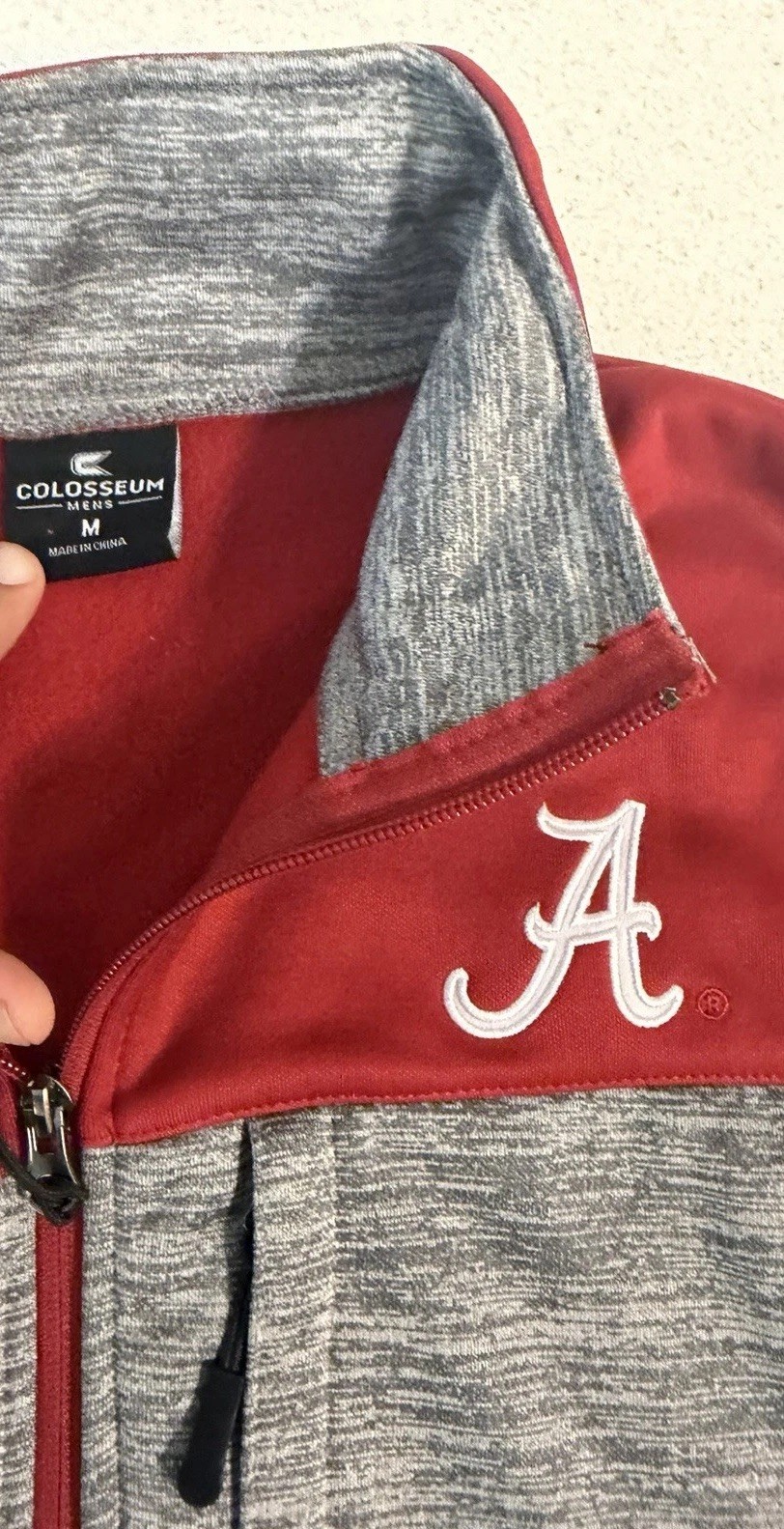 Colosseum Athletics Alabama Crimson Tide Men's Jacket Gray Red S - photo 3