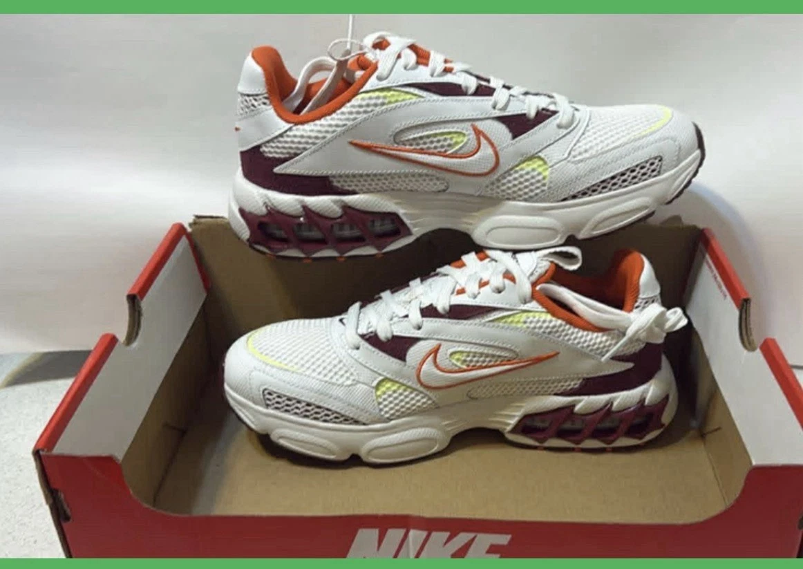 Nike Zoom Air Fire Sneakers White/Orange/Maroon