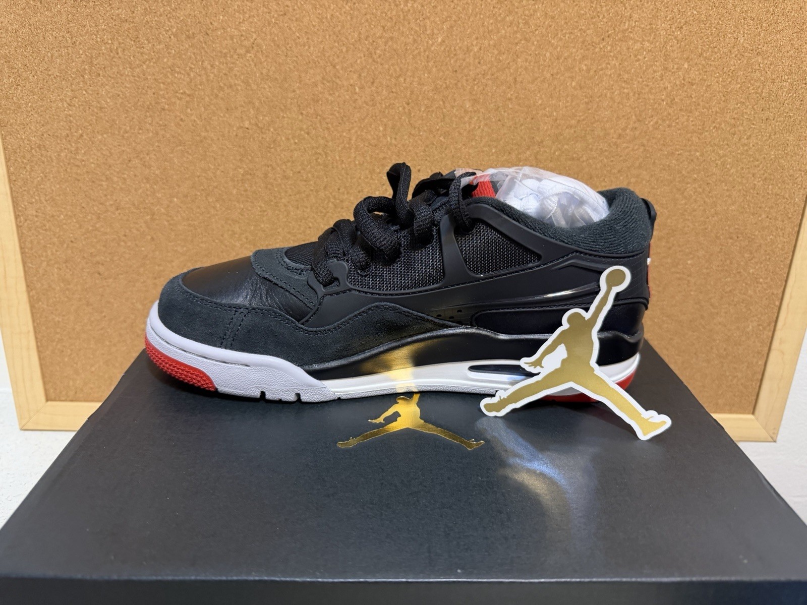 Jordan Air Jordan Boys' Black White Red Athletic Sneaker Low Top