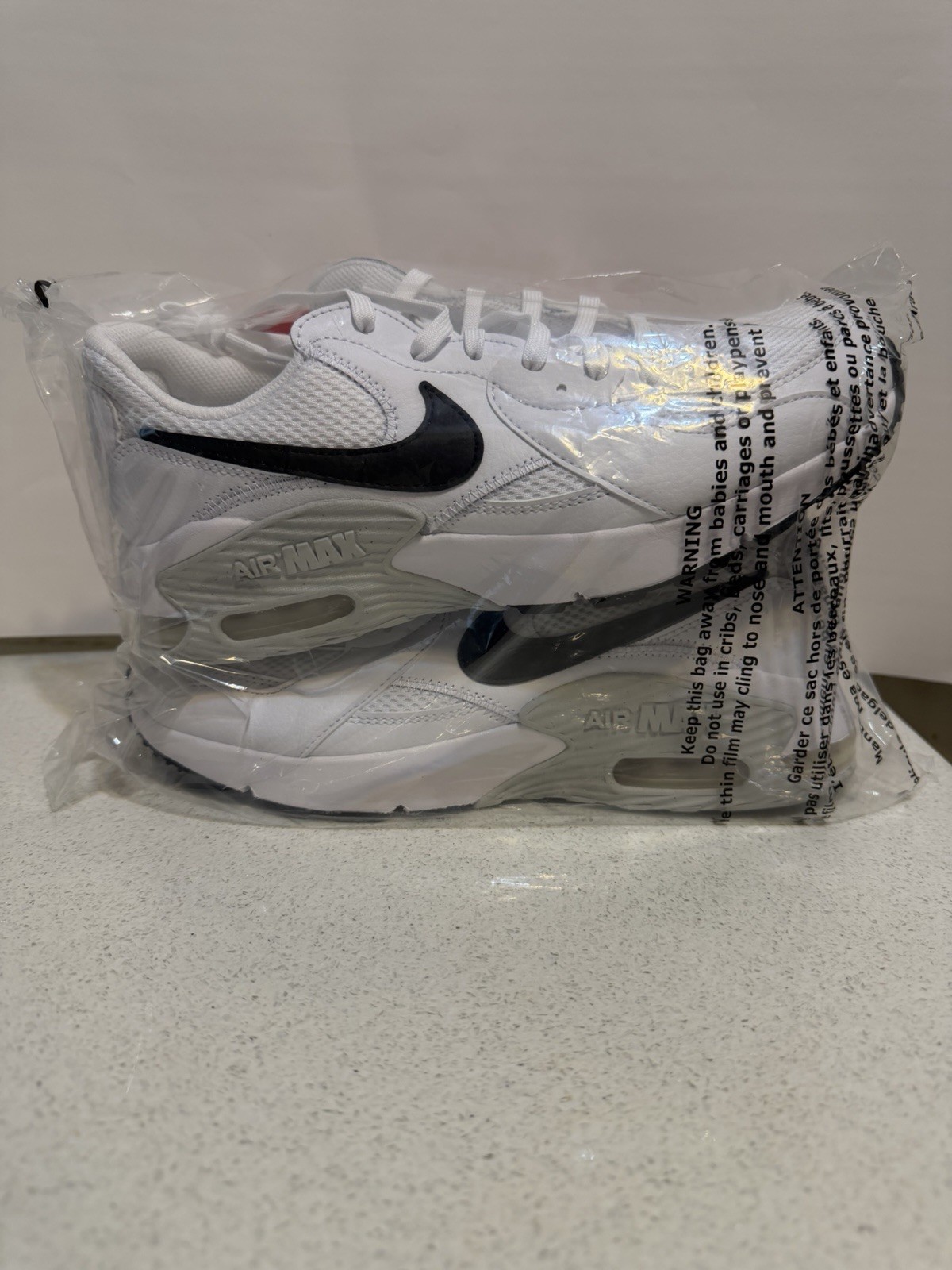 Nike Men's Low Top Air Max Sneakers - White/Black Mesh