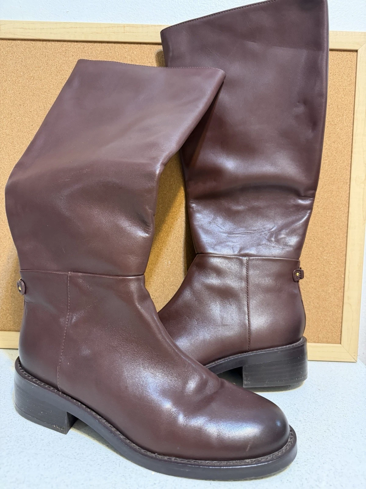 Sam Edelman Penny Riding Boot Women's Size 7 Walnut Brown Leathe